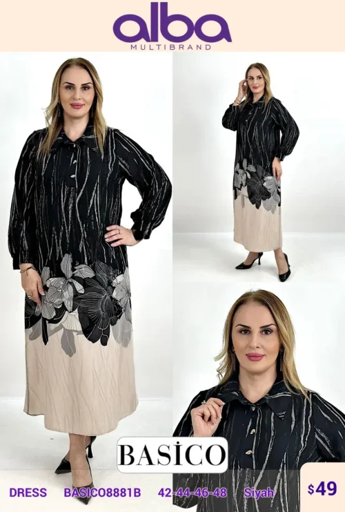 Платье BASICO (Black, модель BASIC08881B) оптом