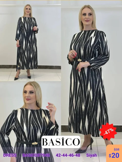 Платье BASICO (Черный, модель BASICO8794B) оптом