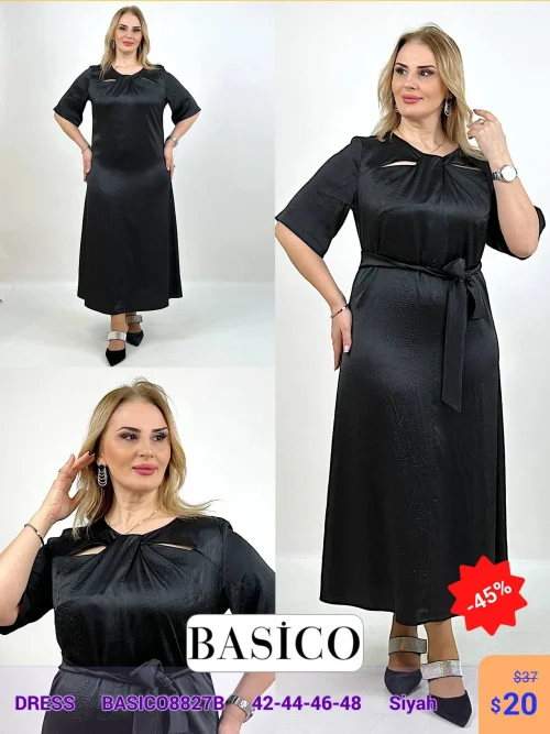 Платье BASICO (Черный, модель BASICO8827B) оптом