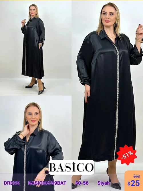 Платье BASICO (Черный, модель BASIC08769BAT) оптом