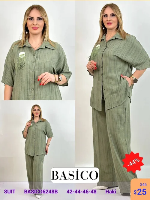 Костюм BASICO (Оливковый, модель BASICO6248B) оптом