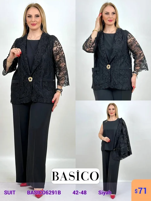 Костюм BASICO (Черный, модель BASICO6291B) оптом