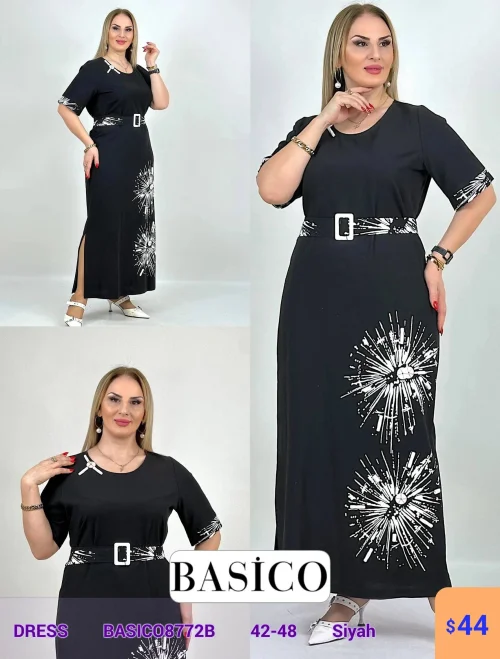 Платье BASICO (Черный, модель BASICO8772B) оптом