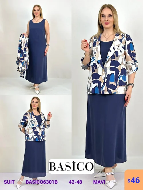Костюм BASICO (Синий, модель BASIC06301B) оптом