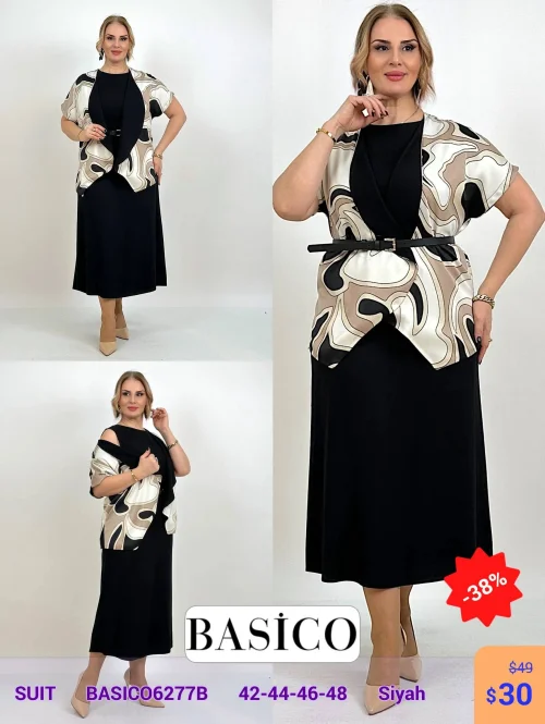 Костюм BASICO (Черный, модель BASICO6277B) оптом