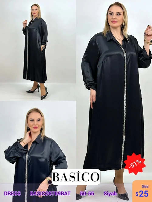 Платье BASICO (Черный, модель BASIC08769BAT) оптом