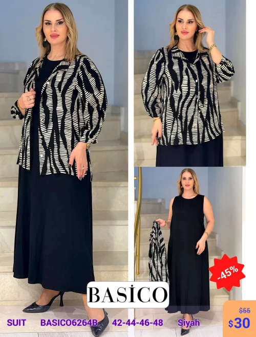 Костюм BASICO (Черный, модель BASICO6264B) оптом