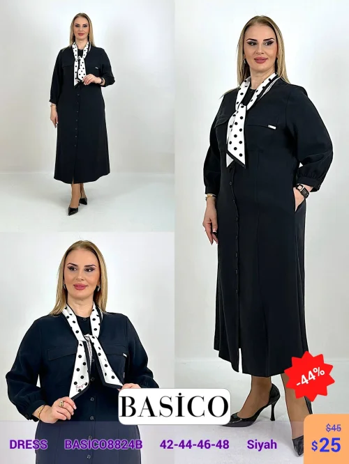 Платье BASICO (Черный, модель BASICO8824) оптом
