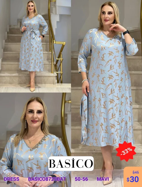 Платье BASICO (Синий, модель BASICO8725BAT) оптом