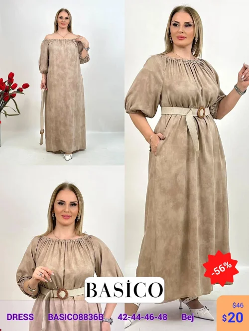 Платье BASICO (Бежевый, модель BASICO8836B) оптом
