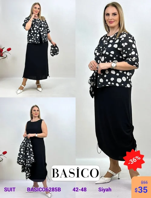 Костюм BASICO (Черный, модель BASICO6285B) оптом