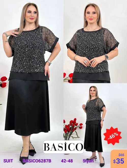 Костюм BASICO (Черный, модель BASICO6287B) оптом