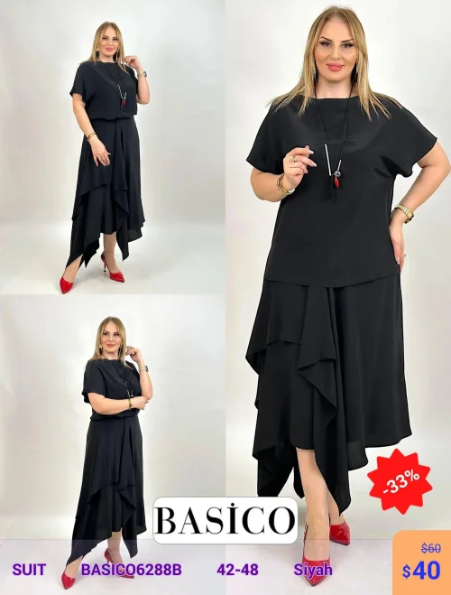 Костюм BASICO (Черный, модель BASICO6288B) оптом
