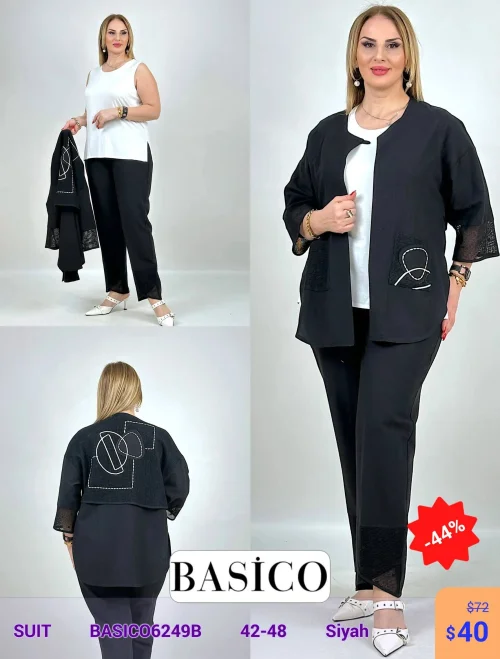 Костюм BASICO (Черный, модель BASICO6249B) оптом