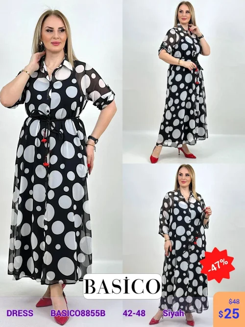 Платье BASICO (Черный, модель BASICO8855B) оптом