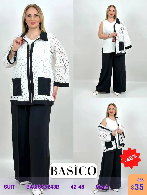Костюм BASICO (Черный, модель BASIC06243B) оптом