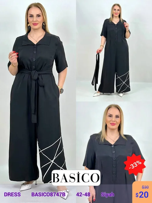 Платье BASICO (Черный, модель BASICO8747B) оптом