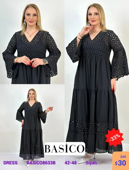 Платье BASICO (Черный, модель BASICO8633B) оптом