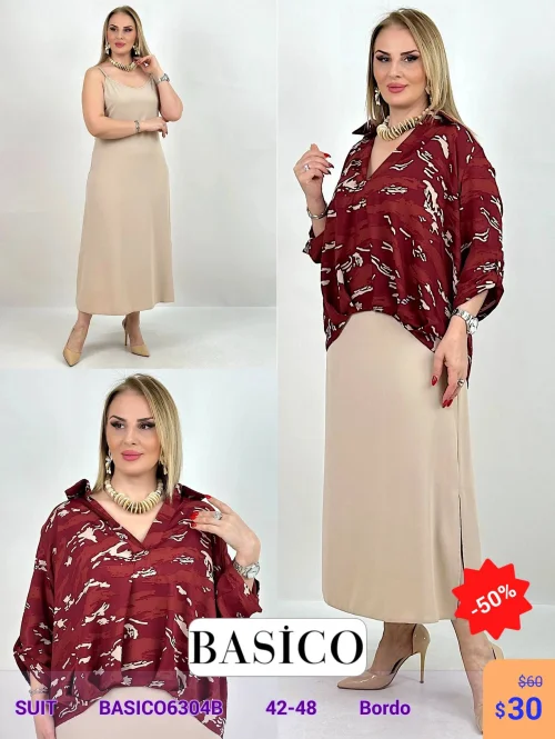 Костюм BASICO (Бордовый, модель BASICO6304B) оптом