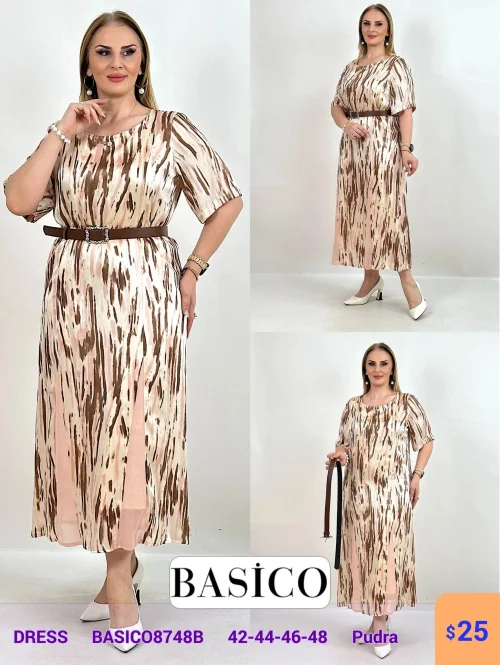 Платье BASICO (Розовый, модель BASICO8748B) оптом