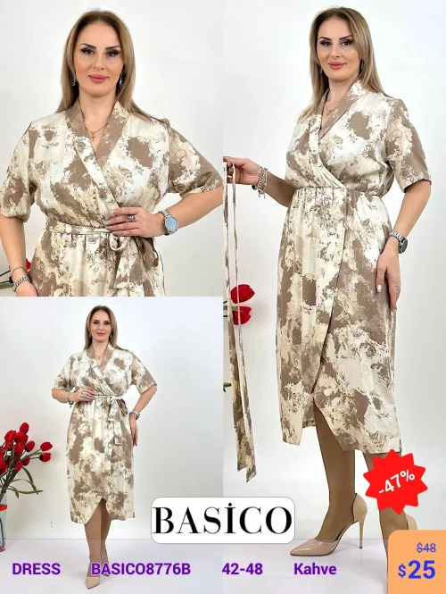 Платье BASICO (Коричневый, модель BASICO8776B) оптом