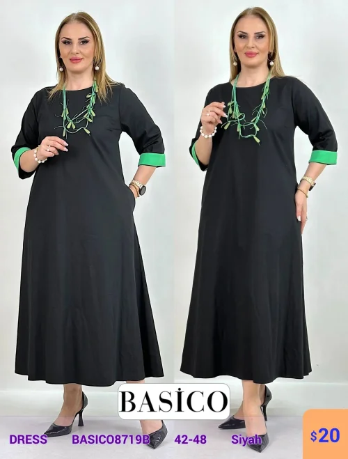 Платье BASICO (Черный, модель BASICO8719B) оптом