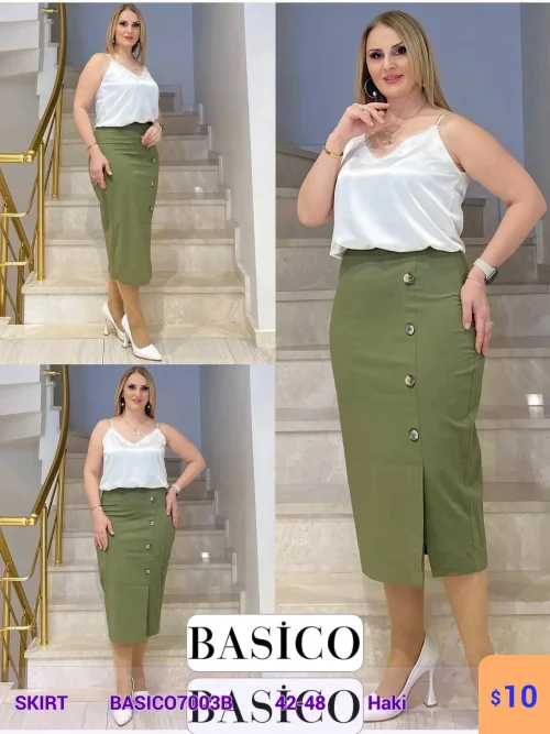 Юбка BASICO (Оливковый, модель BASICOTG3A) оптом