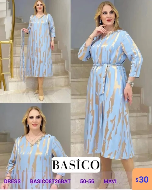 Платье BASICO (Синий, модель BASICO8726BAT) оптом