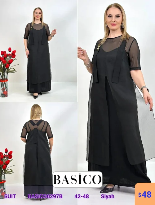 Костюм BASICO (Черный, модель BASIC06297B) оптом