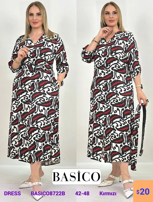 Платье BASICO (Красный, модель BASICO8722B) оптом