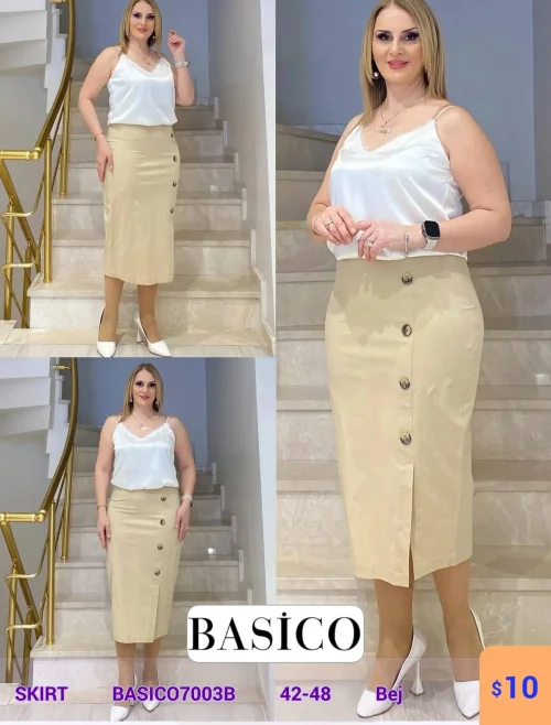Юбка BASICO (Бежевый, модель BASICO7003B) оптом