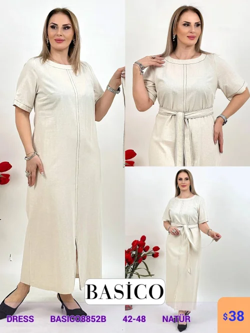 Платье BASICO (Белый, модель BASICO8852B) оптом