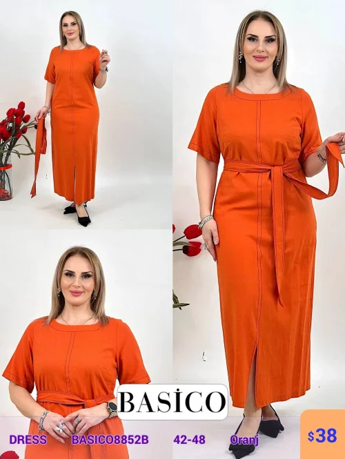 Платье BASICO (Оранжевый, модель BASICO8852B) оптом
