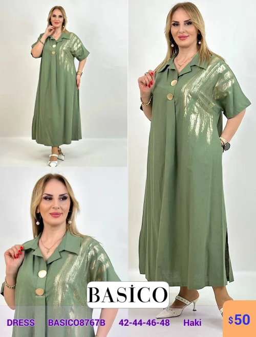 Платье BASICO (Оливковый, модель BASICO8767B) оптом