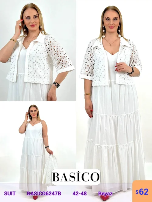 Костюм BASICO (Белый, модель BASIC06247B) оптом
