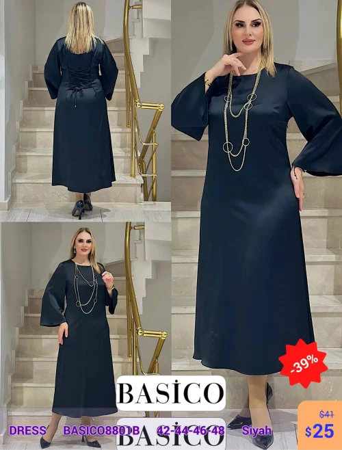 Платье BASICO (Черный, модель T44FJ41) оптом