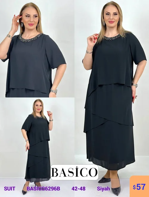 Костюм BASICO (Черный, модель BASIC06296B) оптом