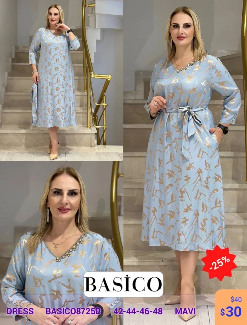 Платье BASICO (Синий, модель BASICO8725B) оптом