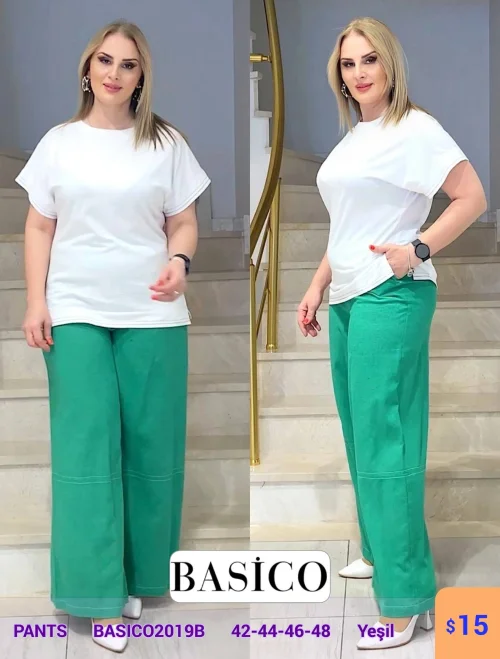 Брюки BASICO (Зеленый, модель BASICO2019B) оптом