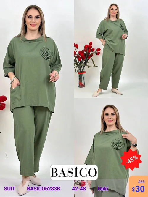 Костюм BASICO (Оливковый, модель BASICO6283B) оптом