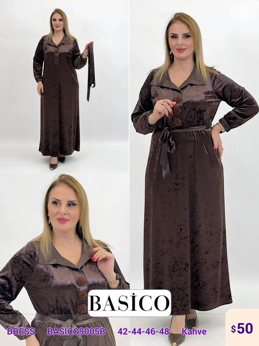 Платье BASICO (Brown, модель BASICO9005B) оптом