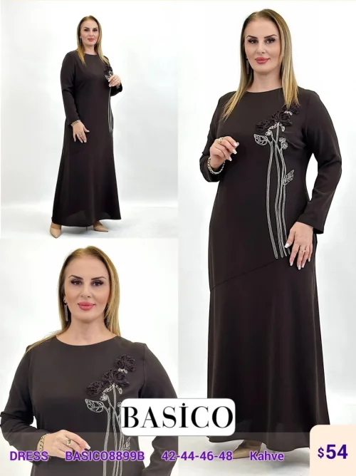 Платье BASICO (Brown, модель BASICO8899B) оптом