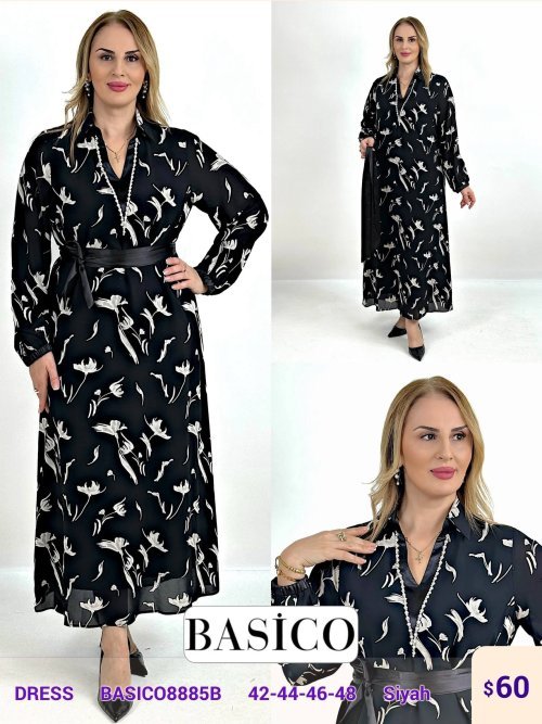 Платье BASICO (Черный, модель BASICO8885B) оптом