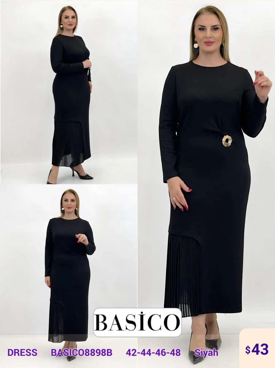 Платье BASICO (Black, модель BASICO8898B) оптом