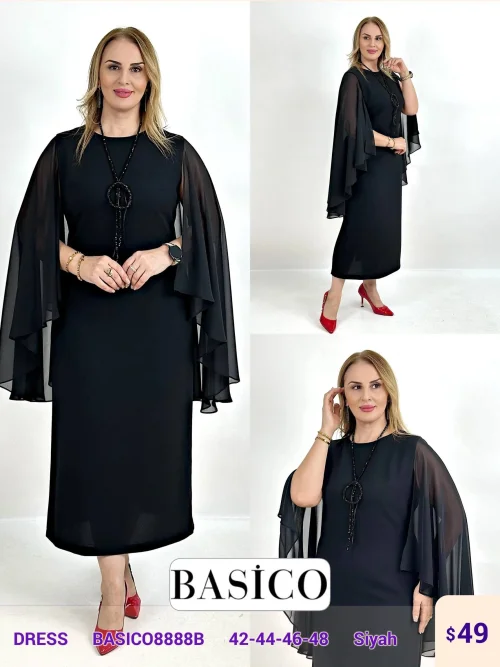 Платье BASICO (Черный, модель BASICO8888B) оптом