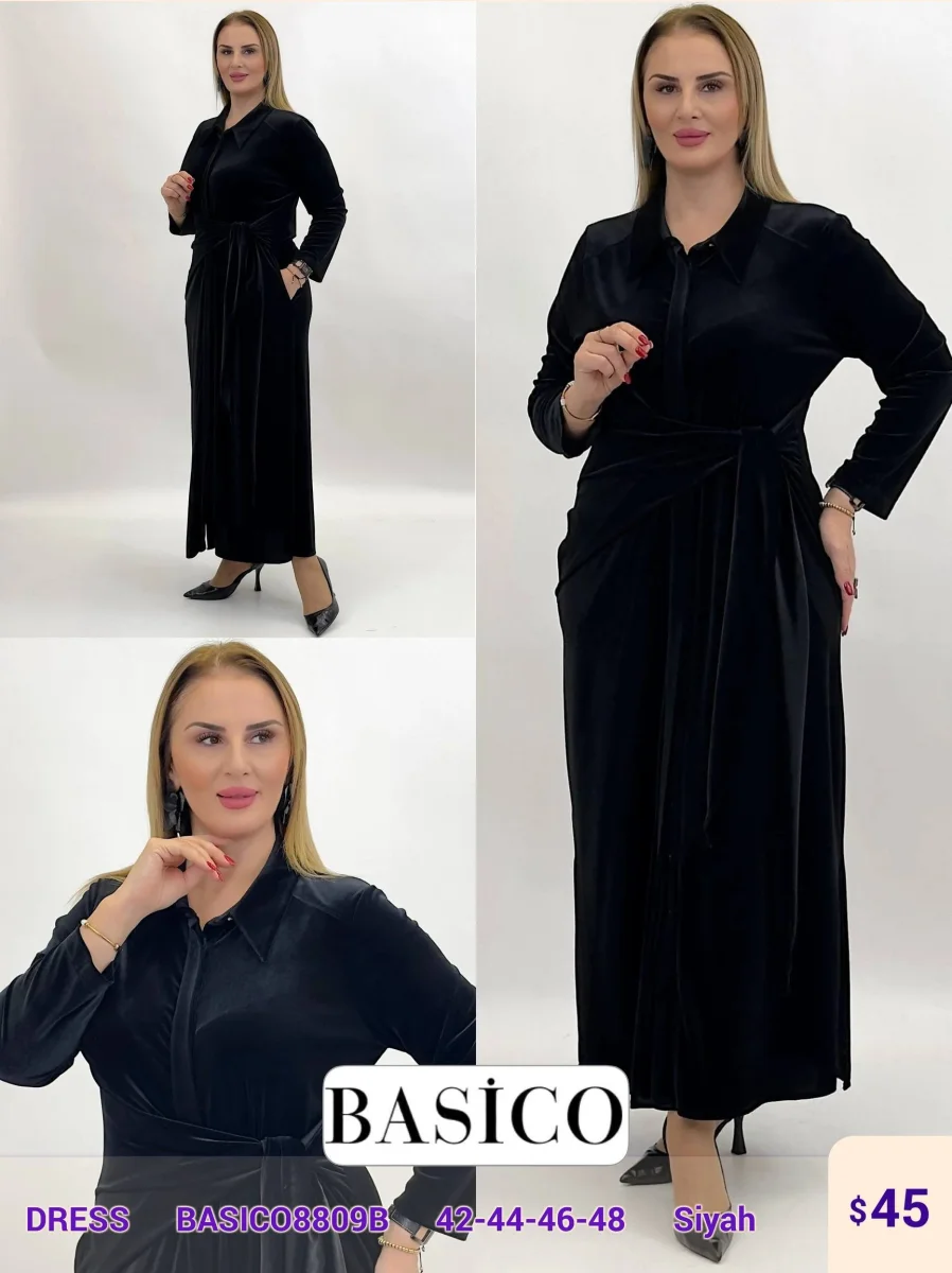 Платье BASICO (Black, модель BASICO8809B) оптом