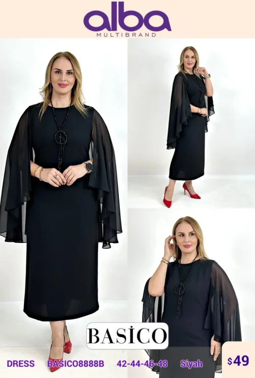 Платье BASICO (Black, модель BASIC08888B) оптом