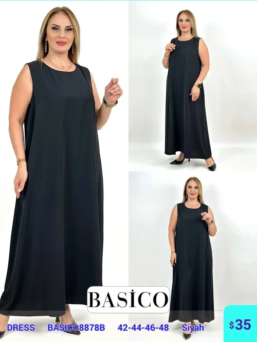 Платье BASICO (Черный, модель BASICO8878B) оптом