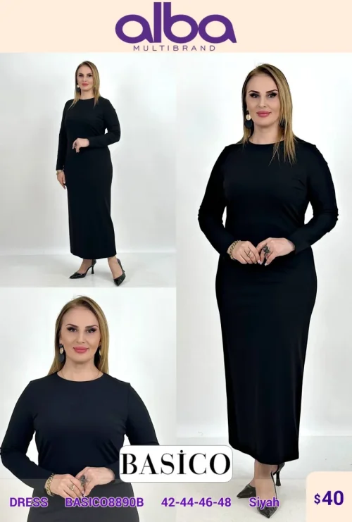 Платье BASICO (Black, модель BASIC08890B) оптом