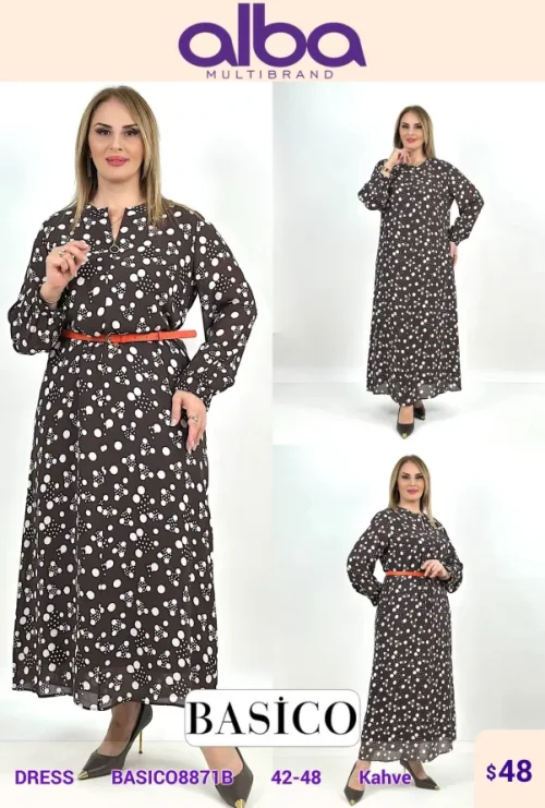 Платье BASICO (Brown, модель BASIC08871B) оптом